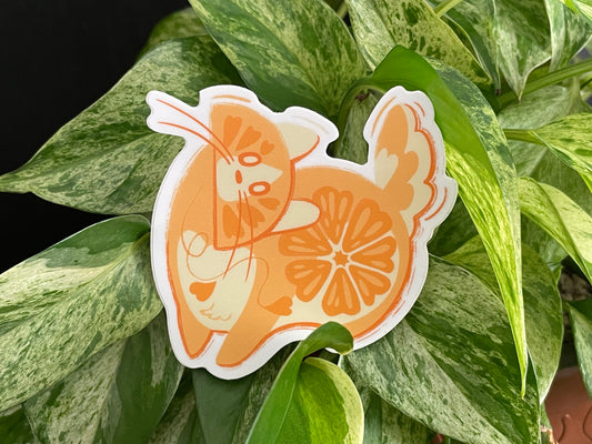 Orange Cat – Die Cut Sticker